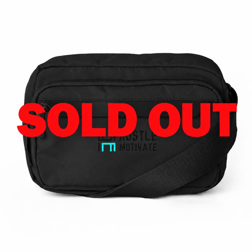 Hustle Motivate Urban Crossbody Bag with red SOLD OUT notice