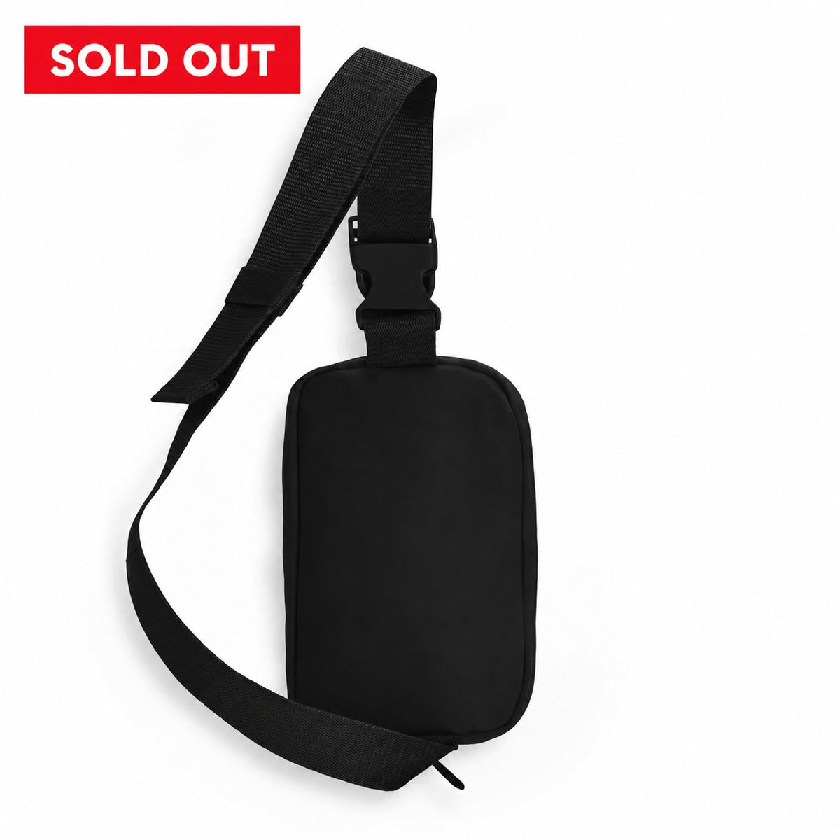 Hustle Motivate Sling Bag, black, back view, SOLD OUT