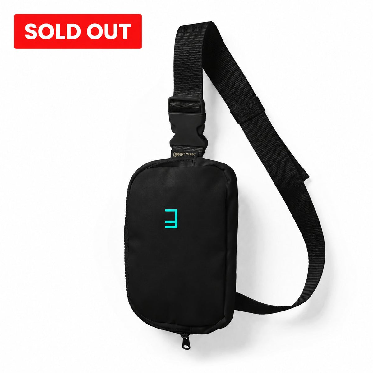 Hustle Motivate Sling Bag, black, front view, SOLD OUT