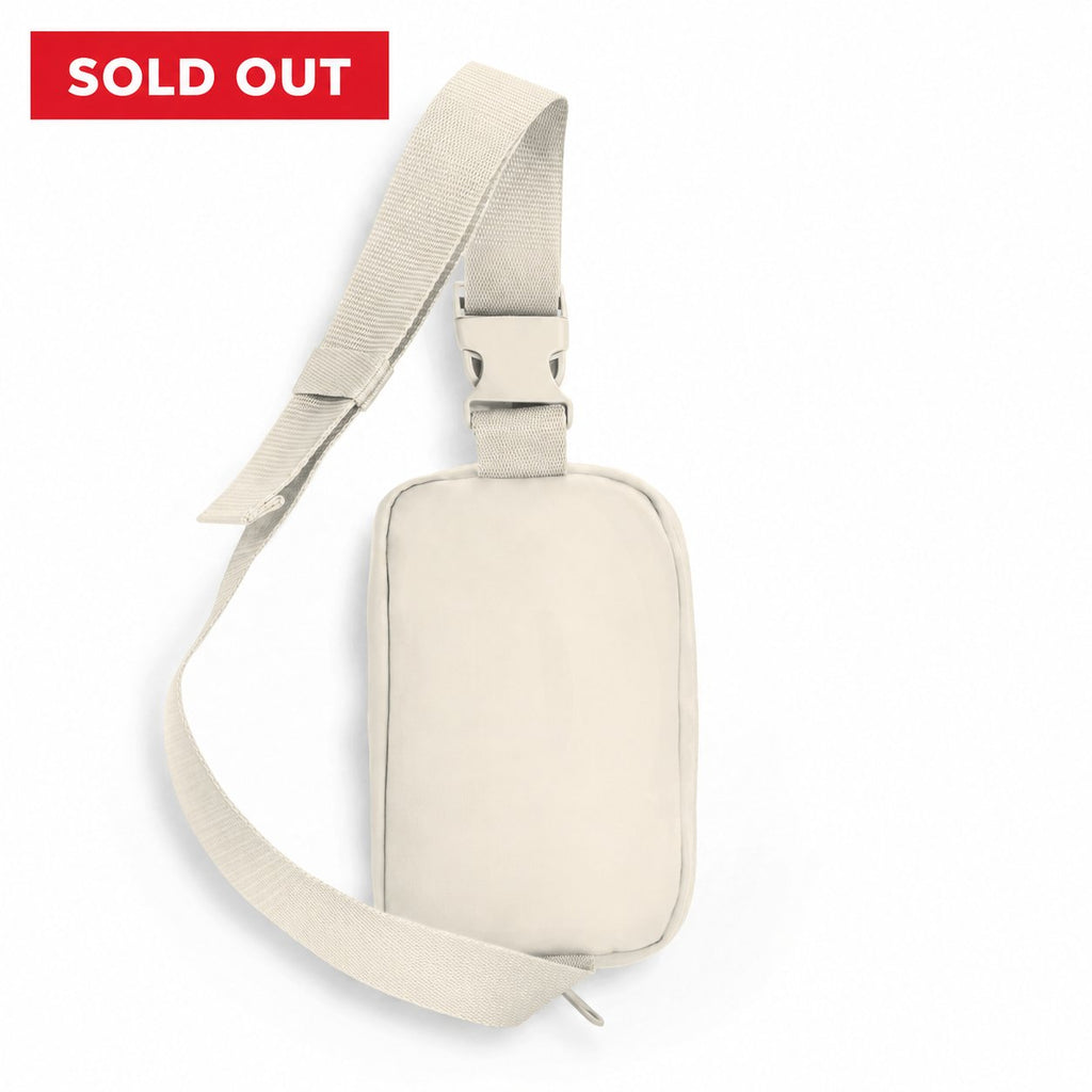 Hustle Motivate Sling Bag, ivory, back view, SOLD OUT