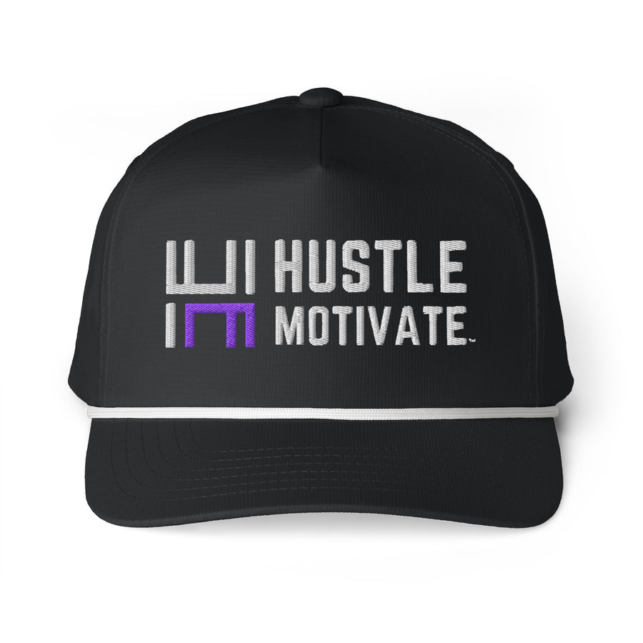 Hustle Motivate Rope Snapback Cap | Black & Purple